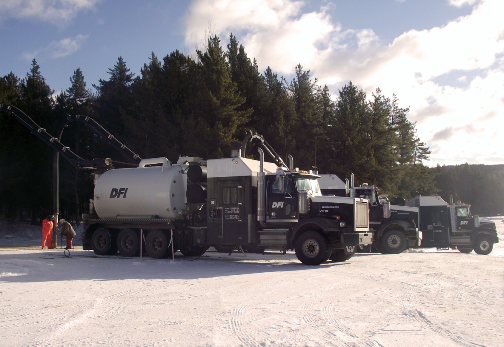 Hydrovac Truck in Winter